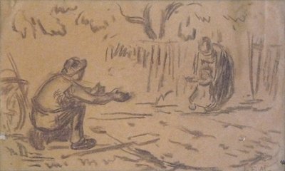 Preparatory Study for the First Steps by Jean Francois Millet